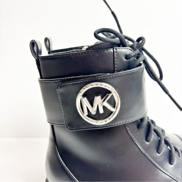 MICHAEL KORS TATUM LEATHER ANKLE COMBAT WOMEN BOOTS 6M NEW WITH STICKER TAGS - Picture 9 of 9